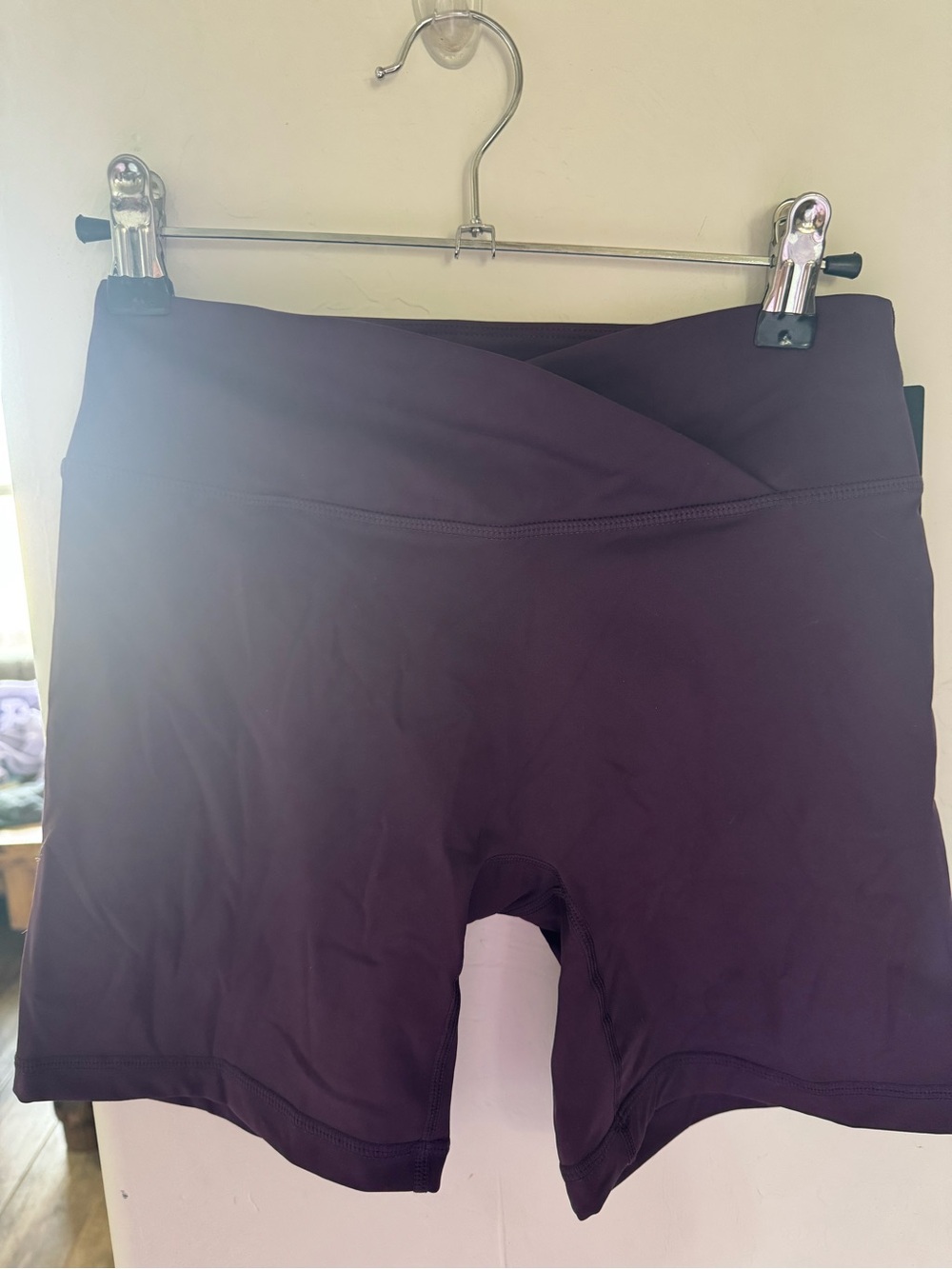 Oner Active Plum Crossover High-Waist Bike Shorts